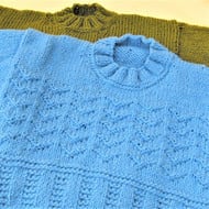Children's Hand Knitted Patterned Jumper, Aran Weight Jumper