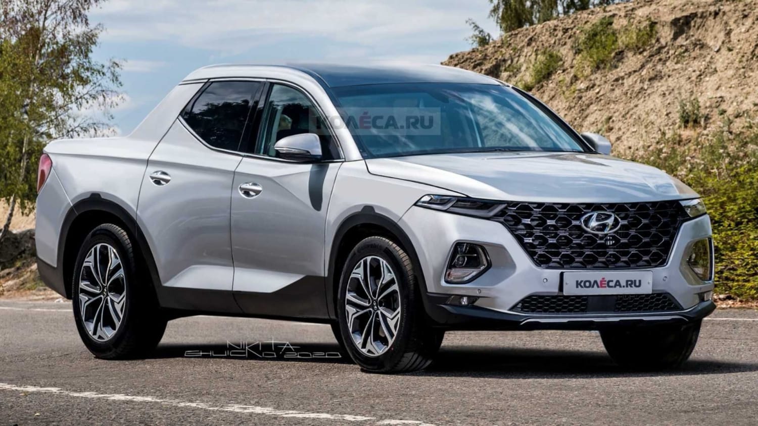 The new Hyundai Santa Cruz will have the front of the Tucson