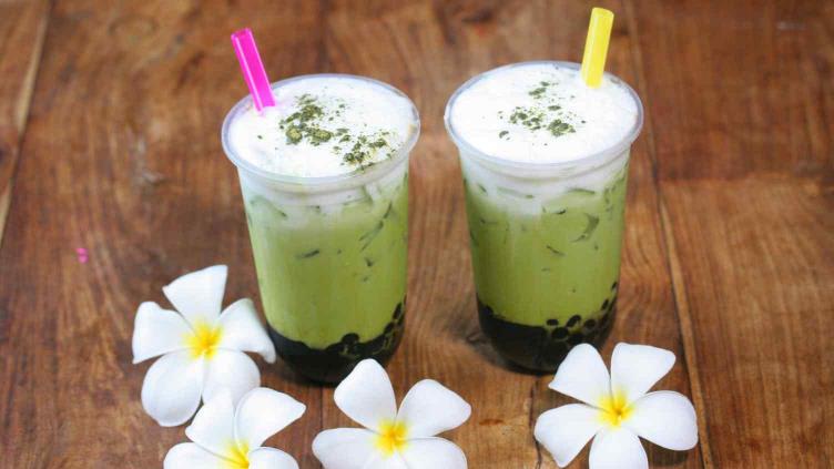 Thai Matcha Green Tea Latte Iced Bubble Milk Tea Recipe
