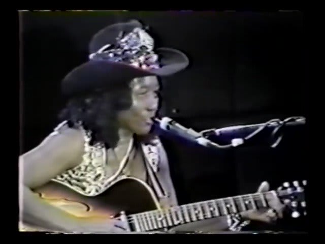 Remembering Jessie Mae Hemphill, born on this day in 1923 near Senatobia, Mississippi. Here she is playing “Train, Train” at the National Downhome Blues Festival in Atlanta in 1984.