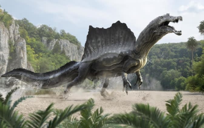 The new Spinosaurus looks like a mythical creature, fucking metal.
