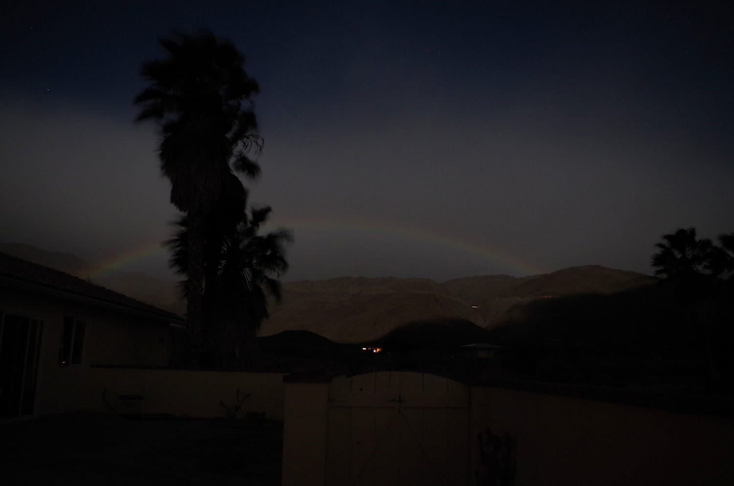 In perfect conditions, rainbows can come alive at night