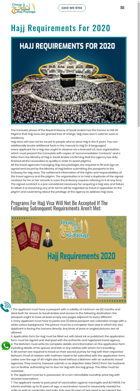 Hajj Requirements For 2020