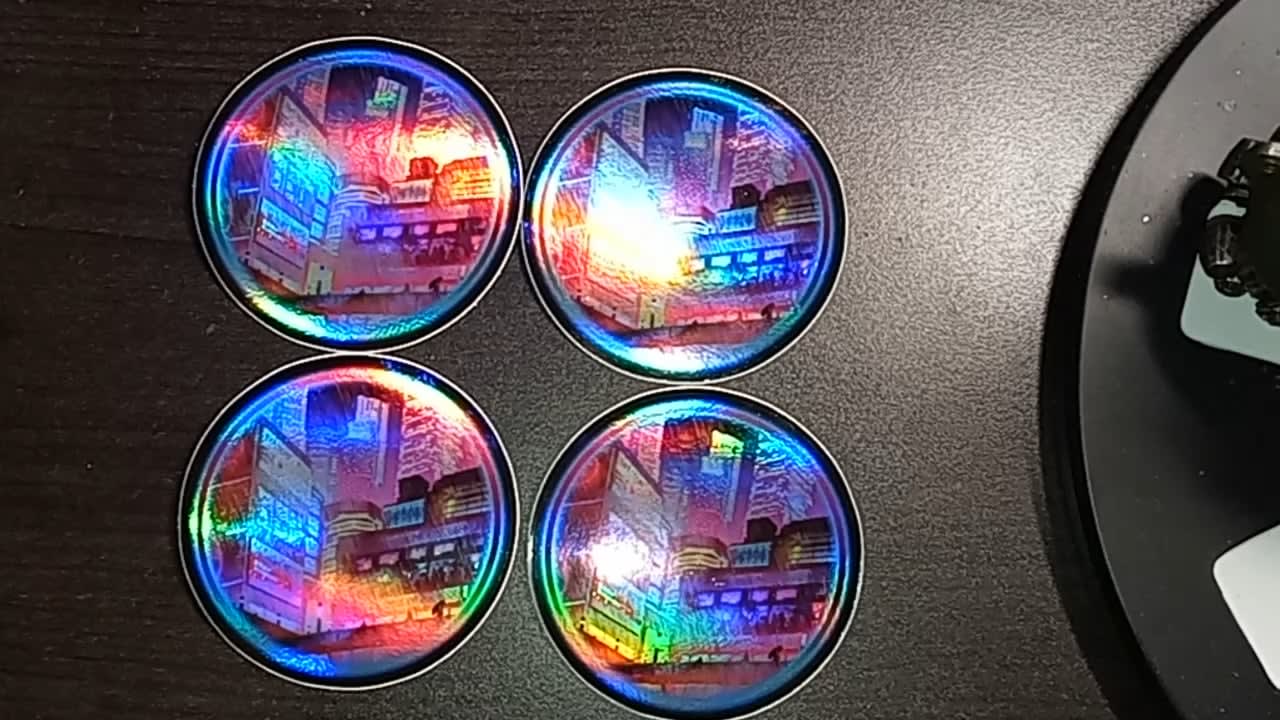 My ultra detailed cyberpunk/ blade runner styled holographic stickers came out so good!