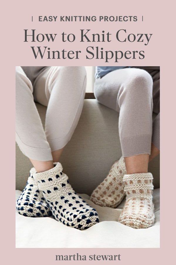 How to Knit Cozy Winter Slippers