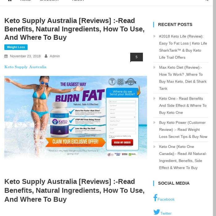 Keto Supply Australia [Reviews] :-Read Benefits, Natural Ingredients, And Where To Buy