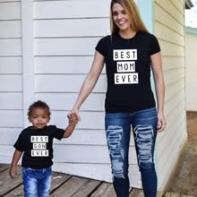 T-Shirt Best Mom Ever Best Son Ever Mommy And Son T Shirts Summer Family Matching Clothes Mother Kids Outfits