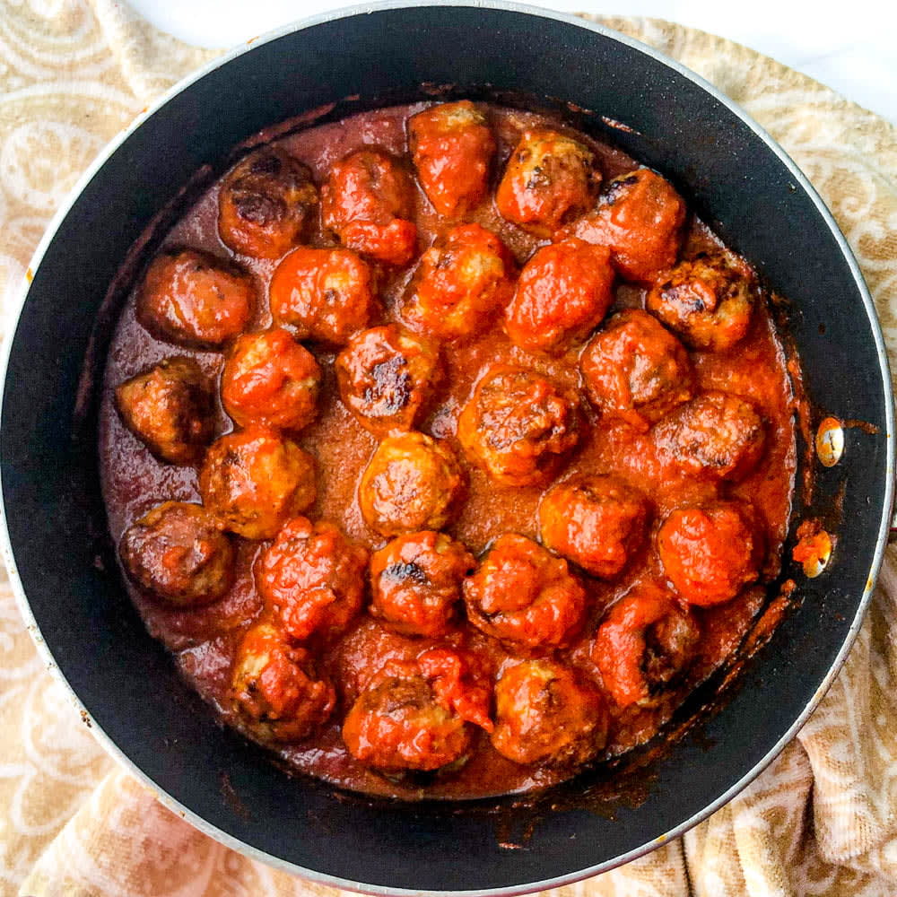 Keto Turkey Meatballs Recipe - easy, gluten free, nut free & no pork rinds!