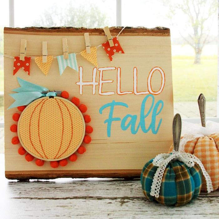Happy Fall Wooden Entryway Sign -