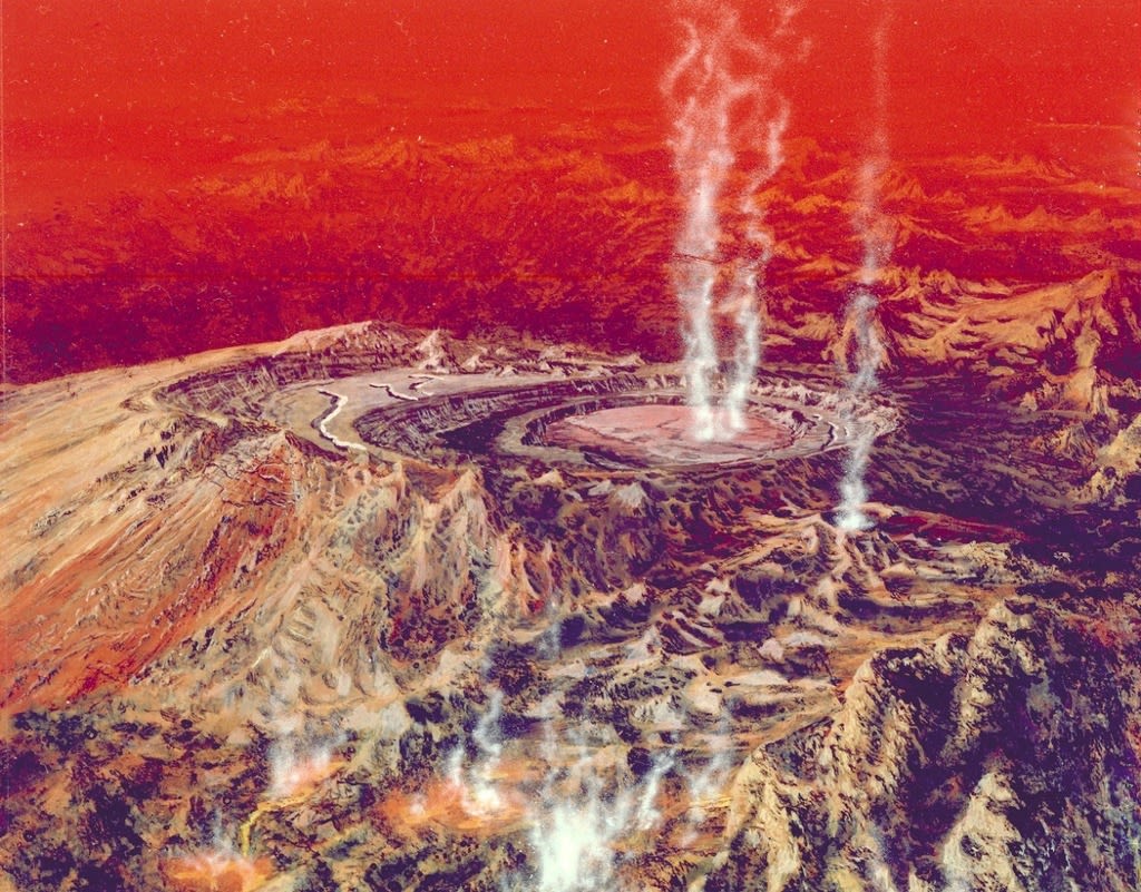 NASA concept artist Rick Guidice depicts the surface of Venus