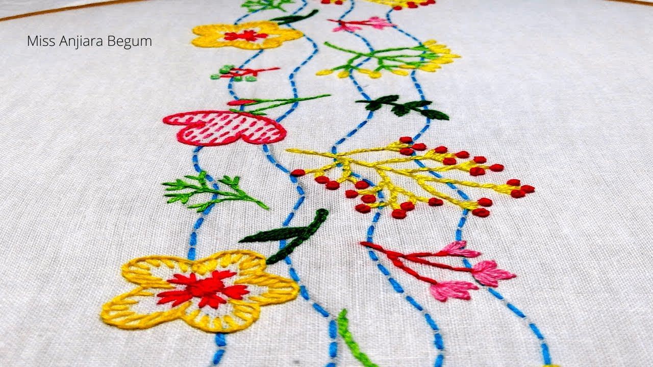 Beautiful Borderline Embroidery pattern,Cute Embroidery designs,Secrets of Embroidery-30, #StayHome