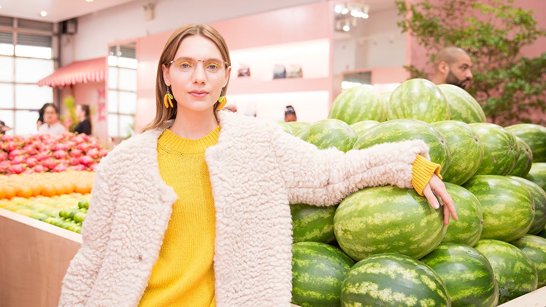Current grocery list: Bananas, watermelon, and @MANSURGAVRIEL's September 2019 collection. 📸 by Caroline Cuse at