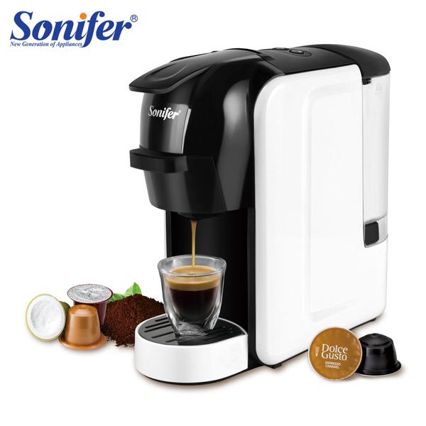 KbnMart Italian Espresso Electric Coffee Capsule Machine 3 in 1 For Nestle Capsules Kitchen Appliances 19 bar Coffee Machine Sonifer