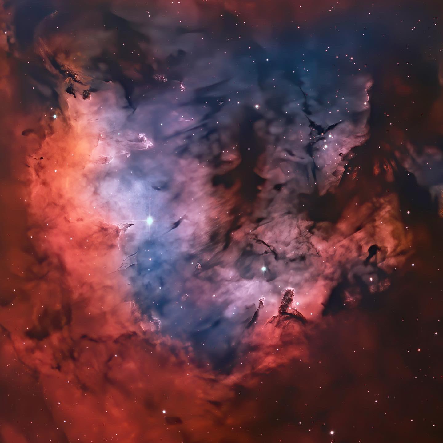A nameless nebula, NASA needs to name this. This is 6.25 hours exposure time.