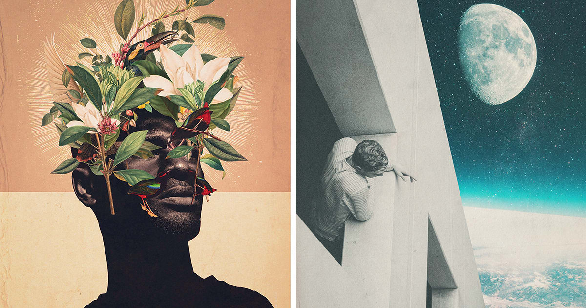 The Past, Future, and Playful Collide in Digital Collages by Anonymous Duo Frank Moth