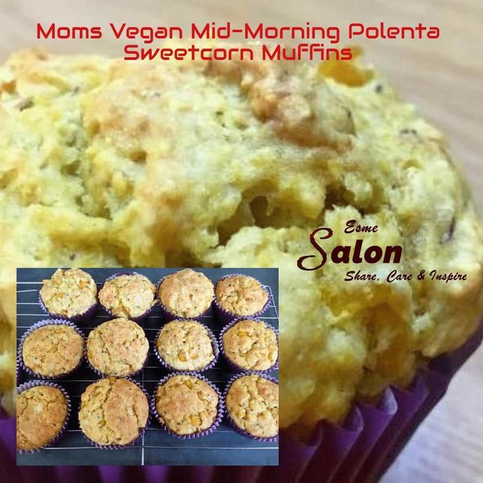 Moms Vegan Mid-Morning Polenta Sweetcorn Muffins