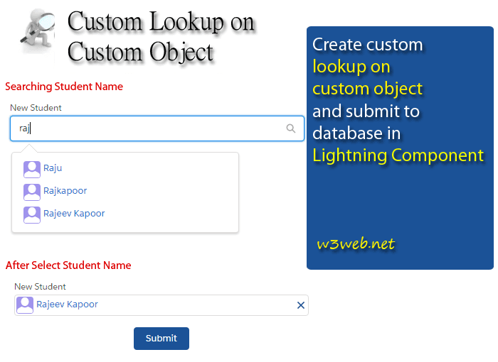How to create custom lookup on custom object in lightning component