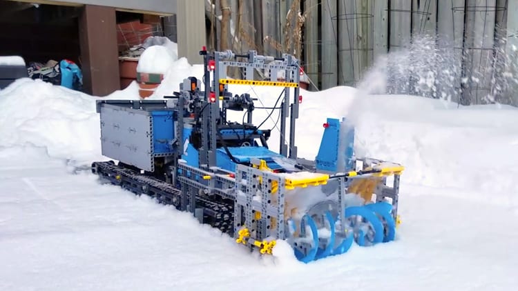 A Functioning Snow Blower Made Out of LEGO