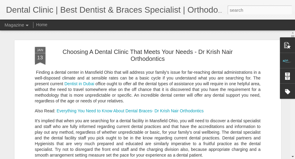 Choosing A Dental Clinic That Meets Your Needs - Dr Krish Nair Orthodontics