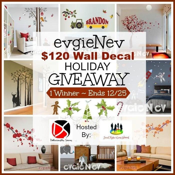 Wall Decal evgieNev $120 Holiday #Giveaway! ~ My Freebies Deals & Steals