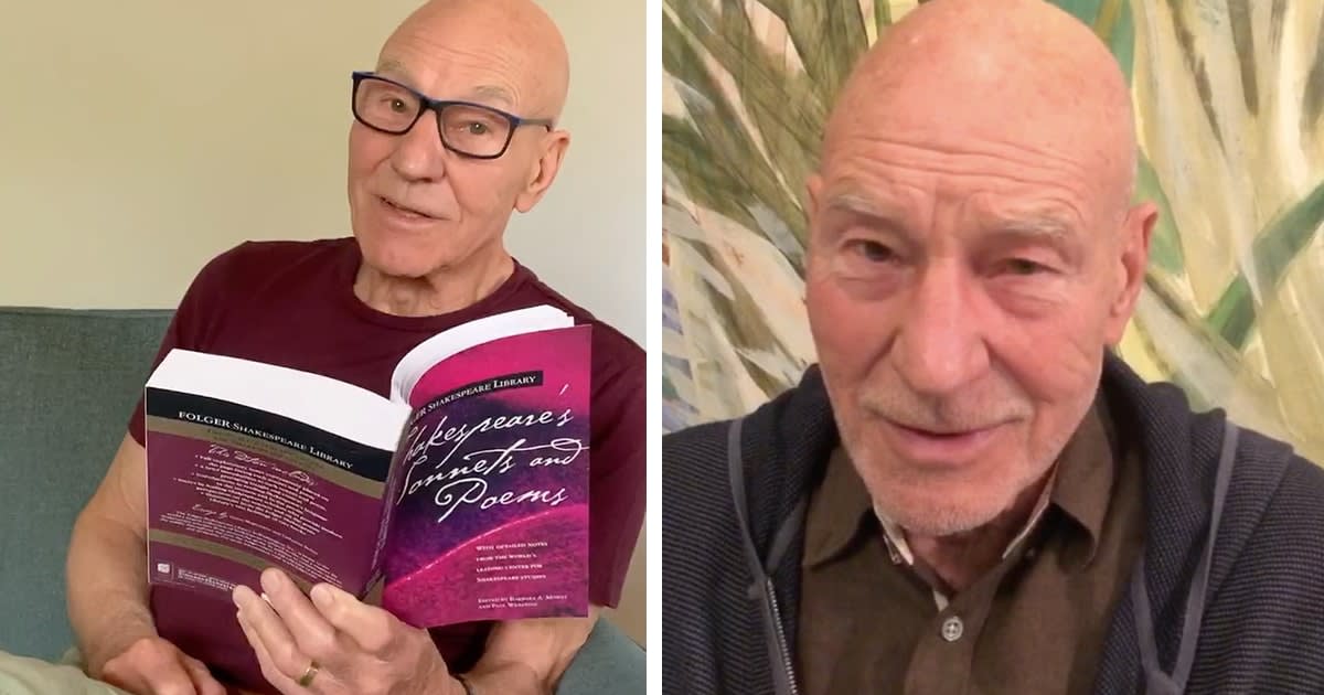 Patrick Stewart Is Reciting Shakespeare's Sonnets to His Online Fans While in Self-Isolation