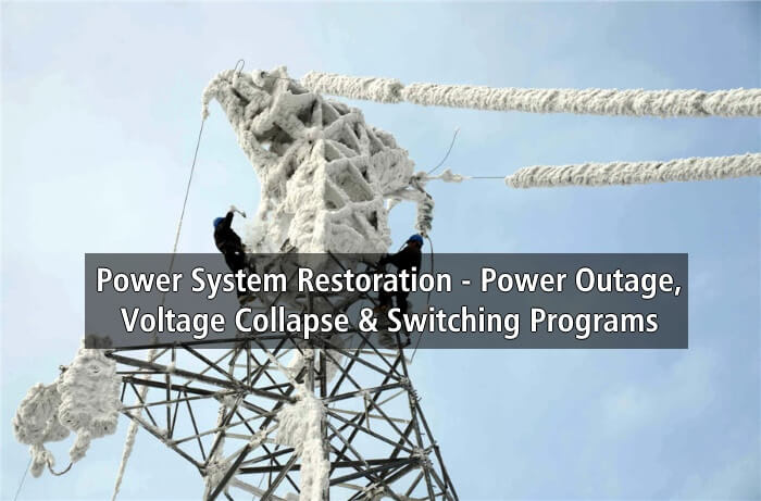 Power System Restoration - Outage, Voltage Collapse & Switching Programs