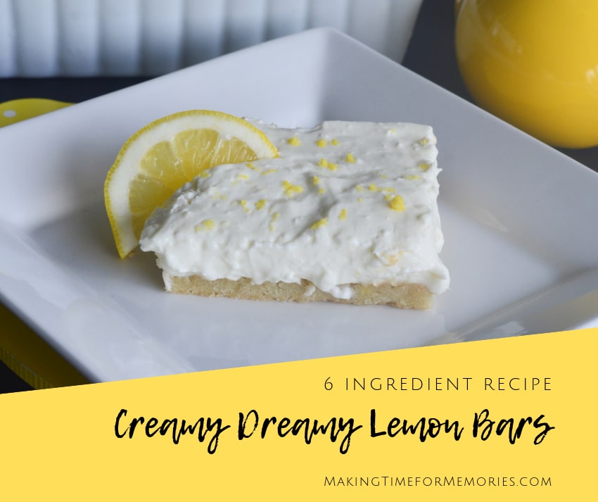 Creamy Dreamy Lemon Bars - Making Time for Memories