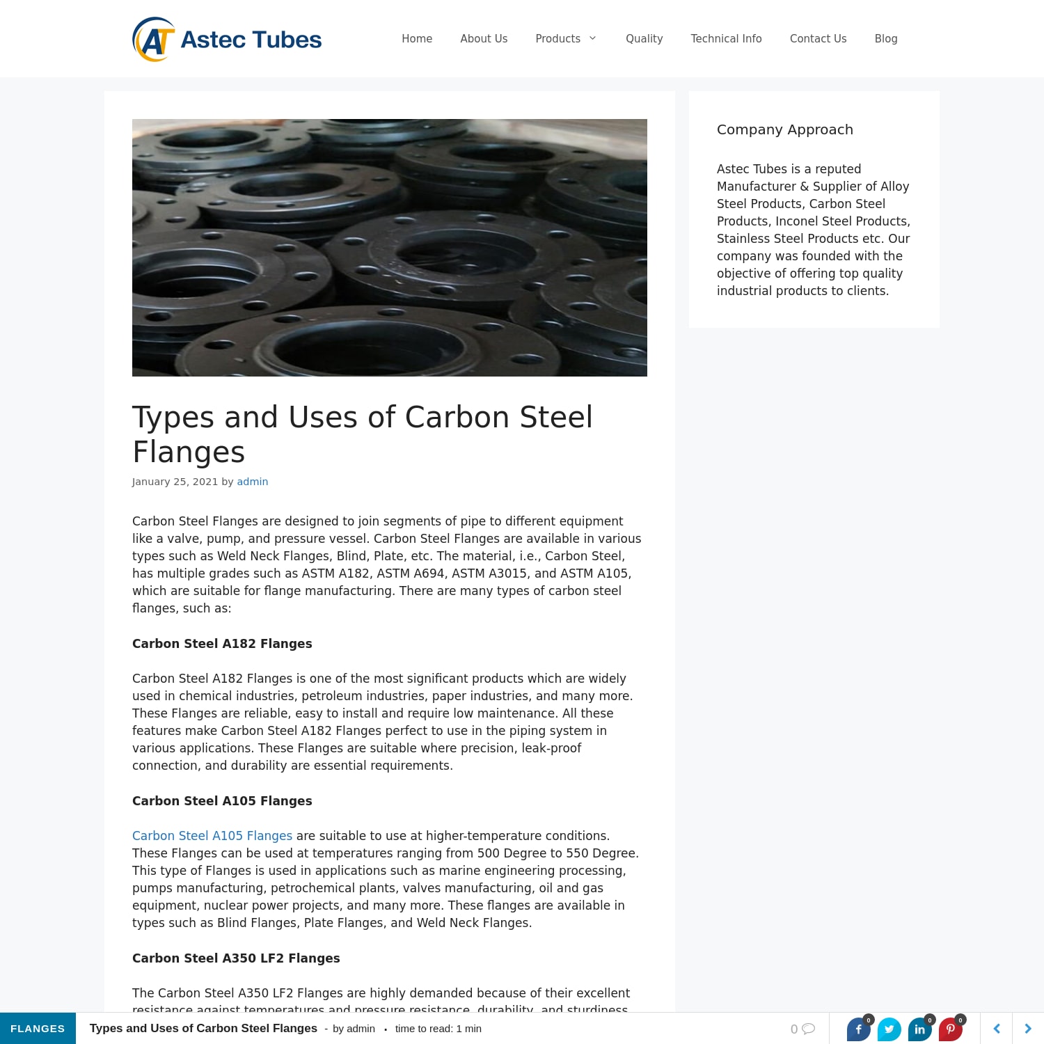 Types and Uses of Carbon Steel Flanges -