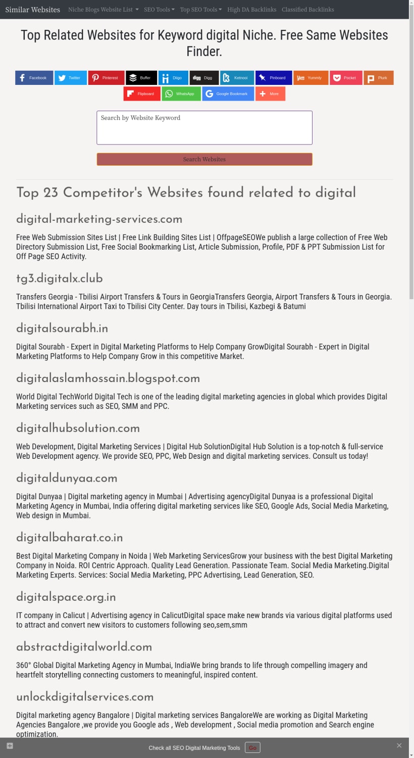 Search Sites Like digital, Similar Websites related to digital .