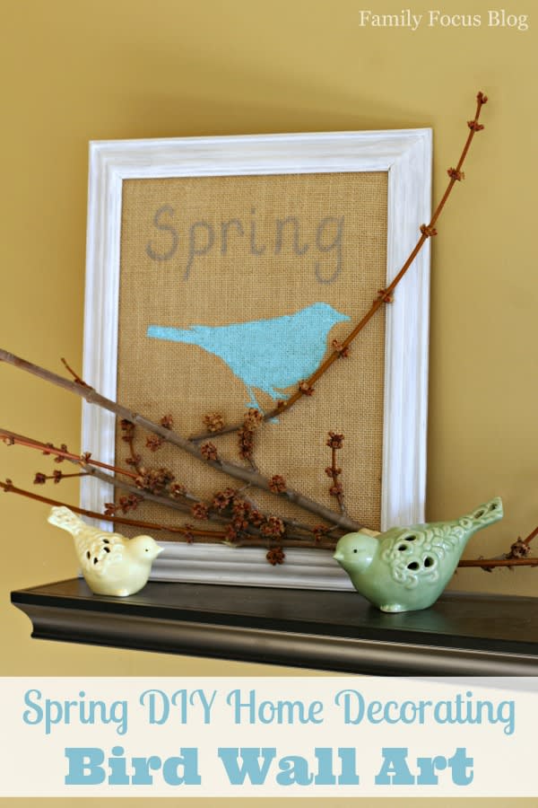 Spring DIY Home Decorating: Bird Wall Art
