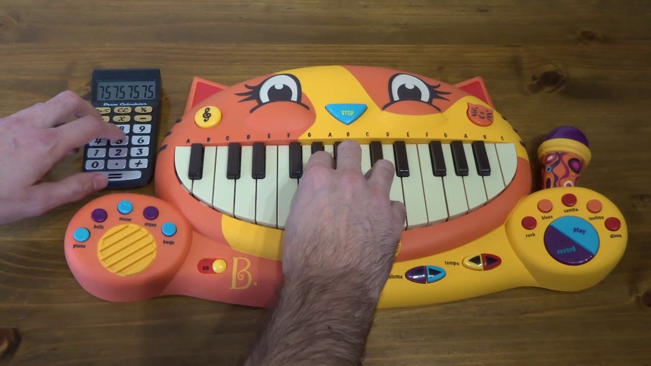 PUMPED UP KICKS ON A CAT PIANO AND A DRUM CALCULATOR