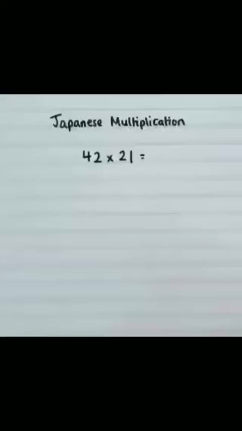 Japanese Multiplication Method