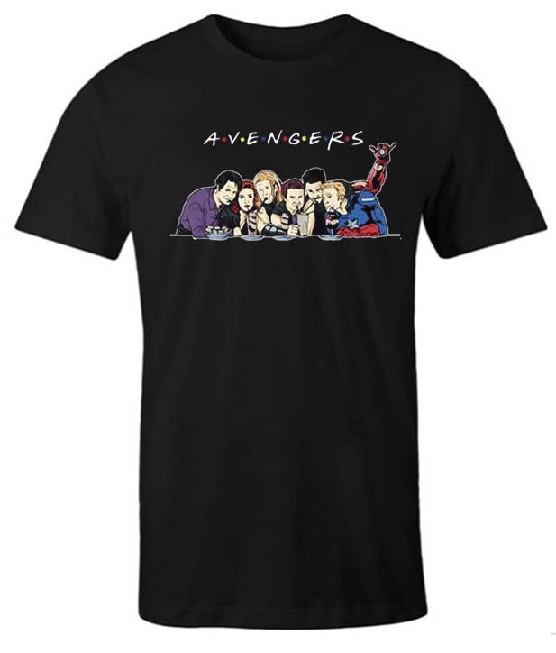 Funny avengers Friends Parody impressive graphic T Shirt