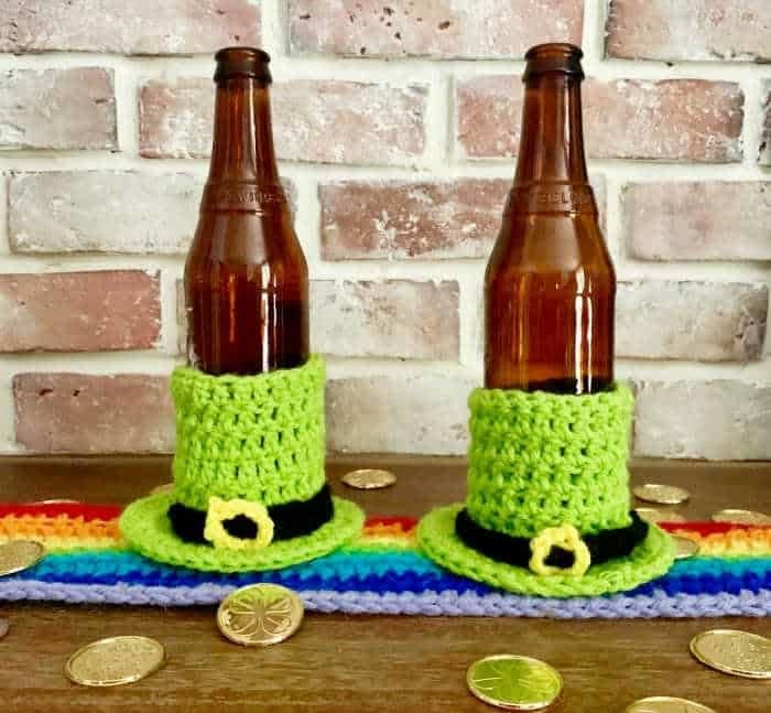 Leprechaun Hat Beer Cozy - Crafty Little Gnome crochet st patricks day