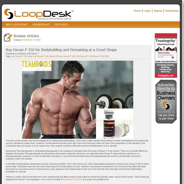 Buy Decan P 150 for Bodybuilding and Remaining at a Good Shape