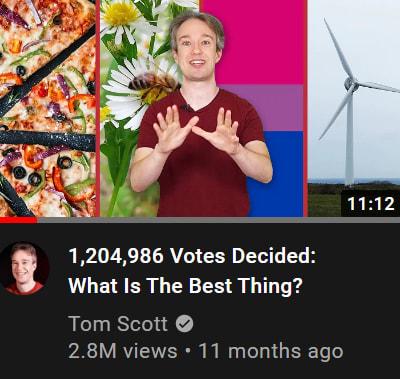 ah yes, the best things are pizza, flowers, bisexuals and windmills