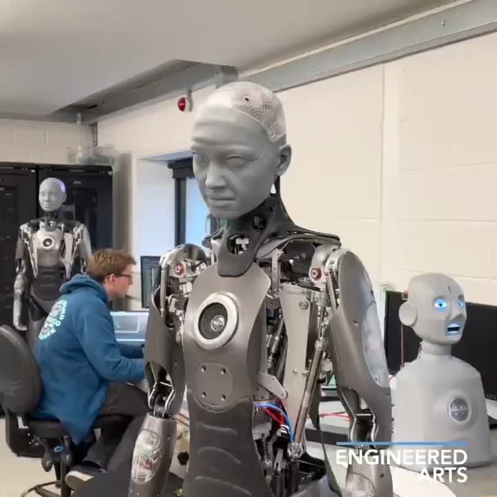 The official release of Ameca EngineeredArts Ltd platform for AI and HRI. Will be on show at ces2022 in Las Vegas this January come and check out humanoid robot interaction