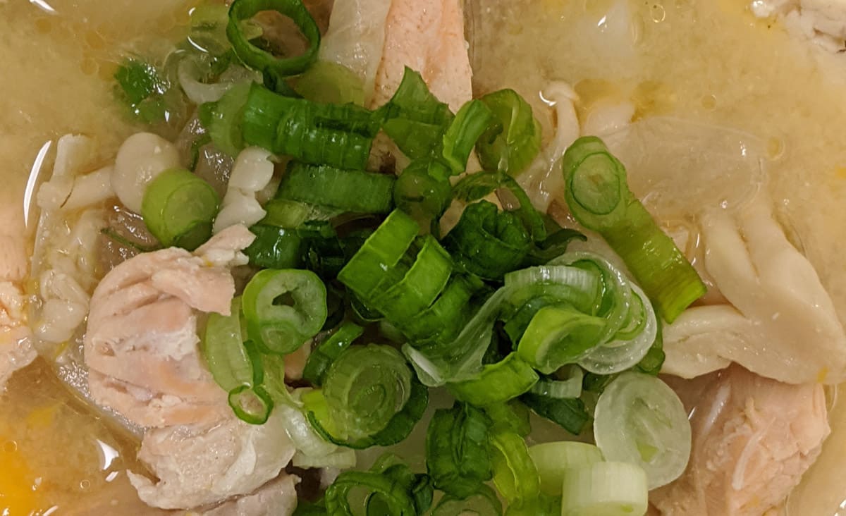 Salmon and Vegetable Tonjiru Soup Recipe