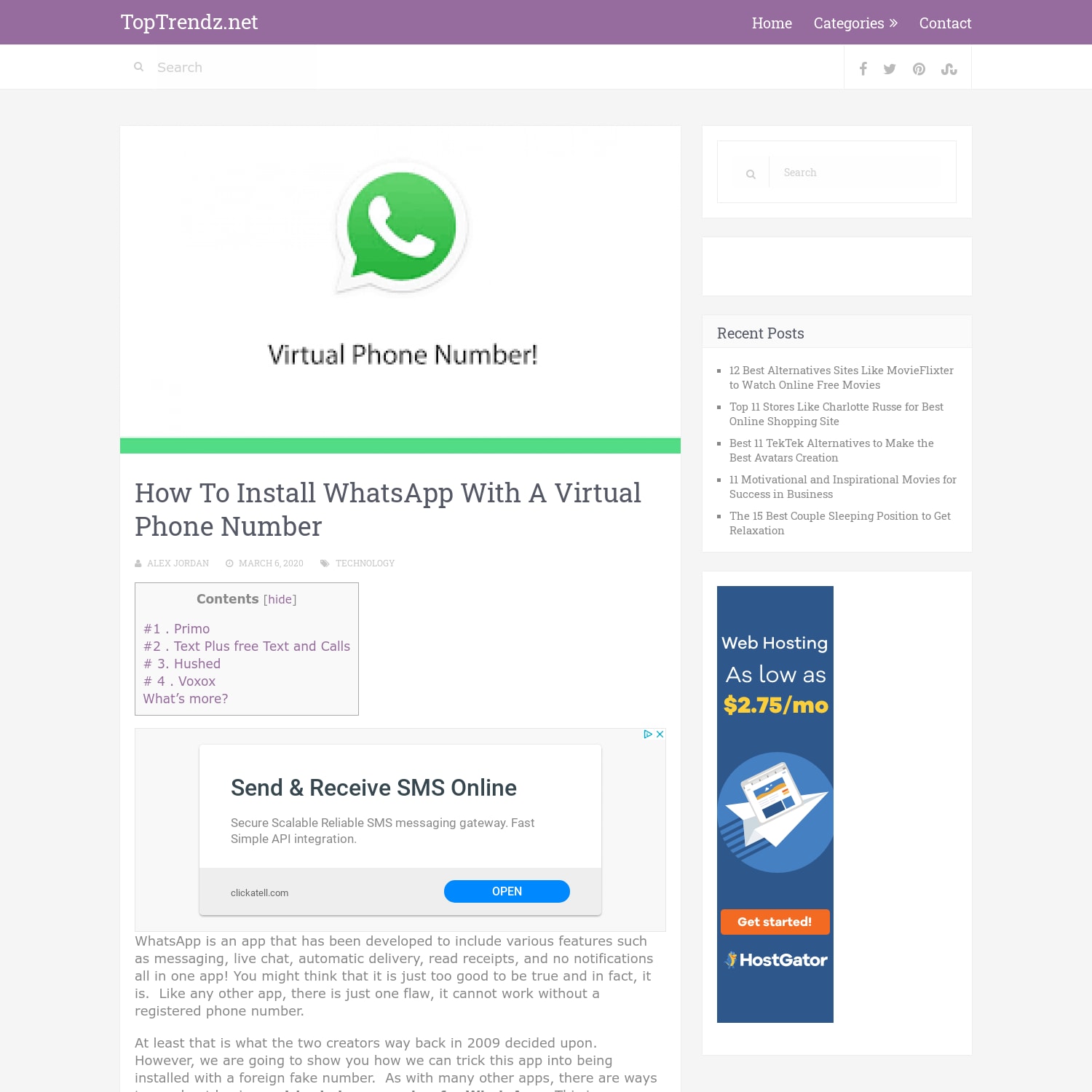 How To Install WhatsApp With A Virtual Phone Number