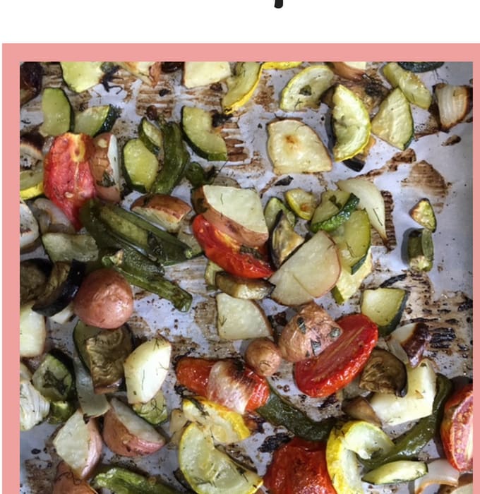 Sheet Pan Garden Roasted Vegetables with Squash