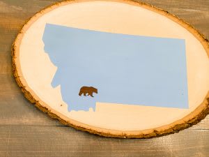 How To Make A Wood Slice State Sign
