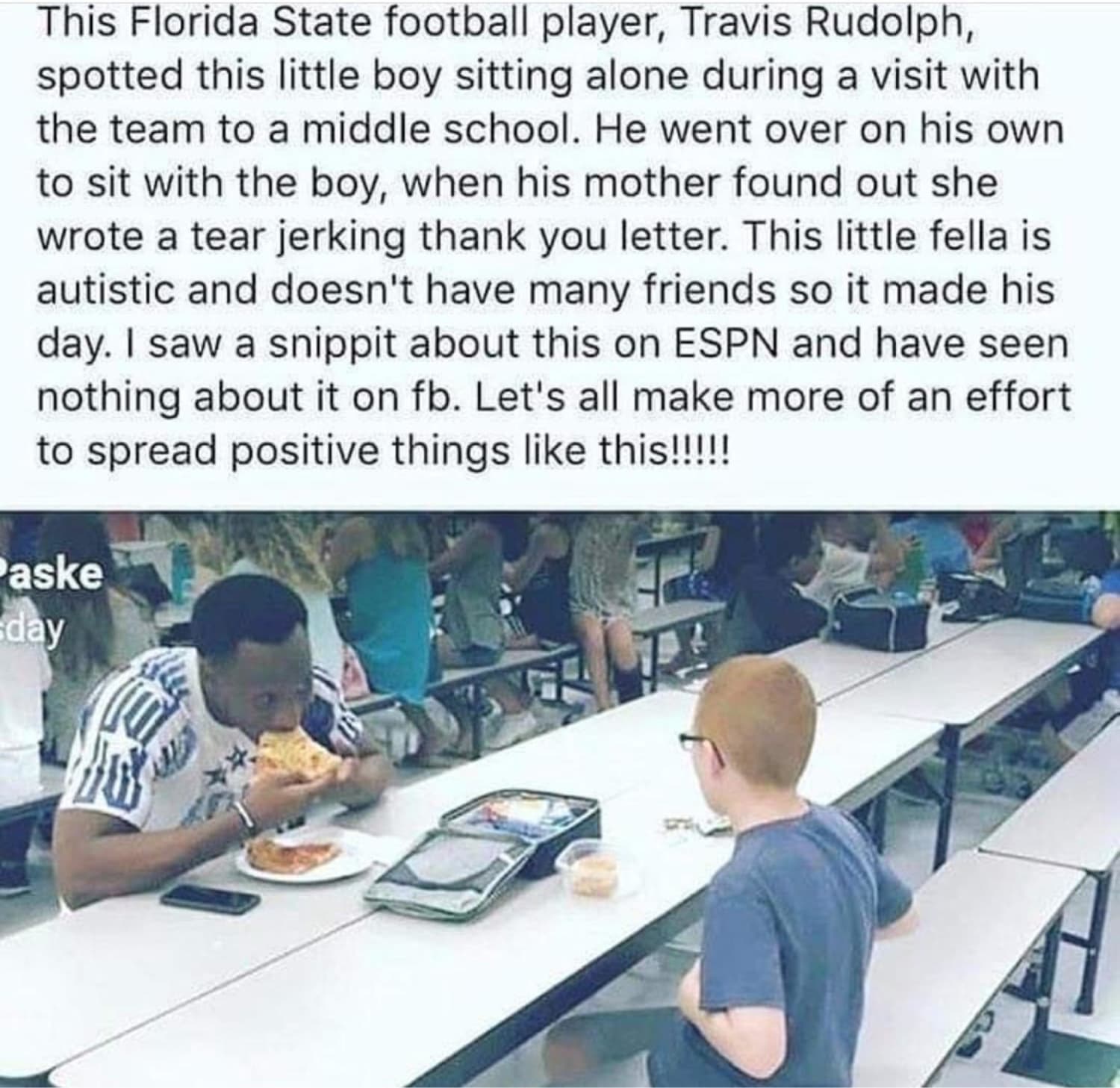 Football player making the world a better place
