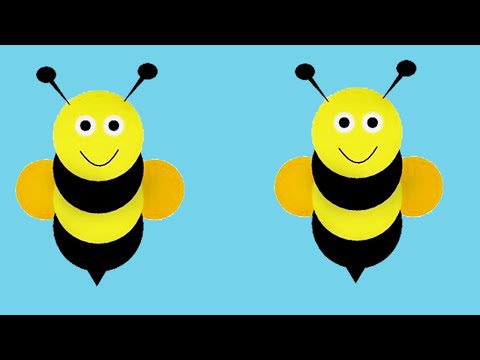 How To Make Honey Bee Paper Craft ! Very Simpl Origami Honey Bee Step By Step