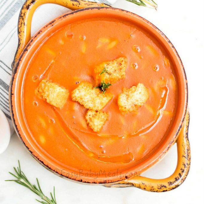 Tomato And Pumpkin Soup- Easy Baby Meals-www.easybabymeals.com