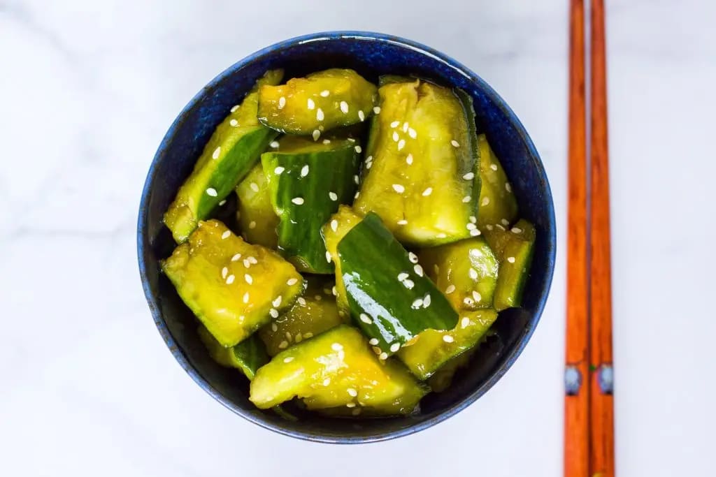 5 Minute Asian Cucumber Salad Recipe
