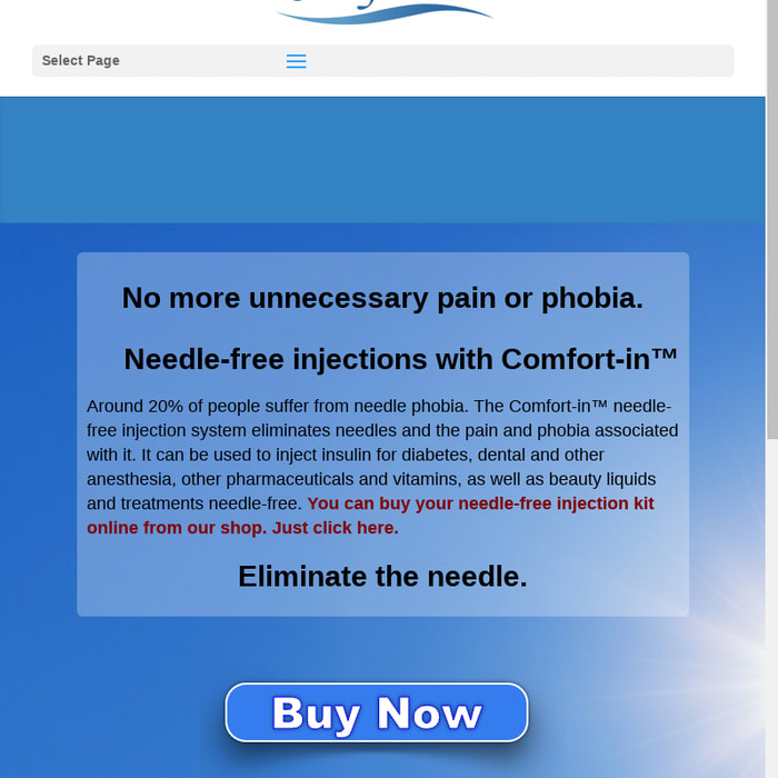 Needle-Free Injection System From Comfort-In Needleless Pain Free Injections