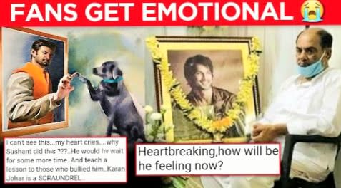 Sushant Singh Rajput's Father And Dog Fudge Emotional Picture Viral On Social Media