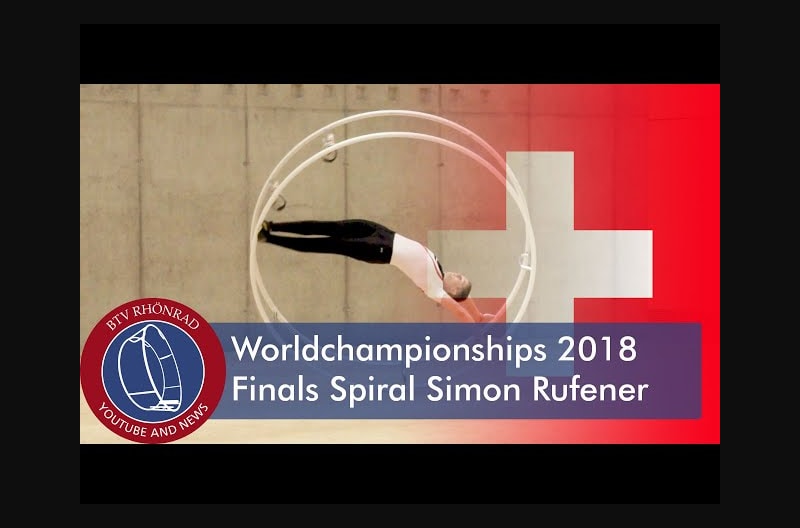 World Championships in Gymwheel 2018 Final Spiral Simon Rufener