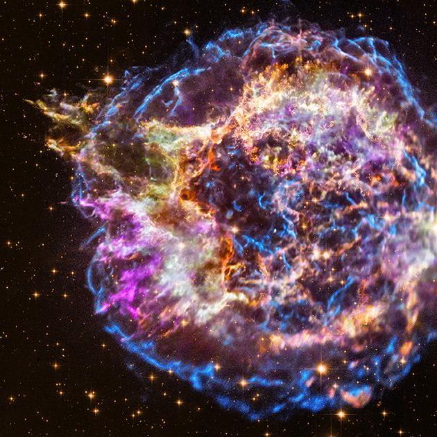 A virtual reality experience of being inside an exploded star
