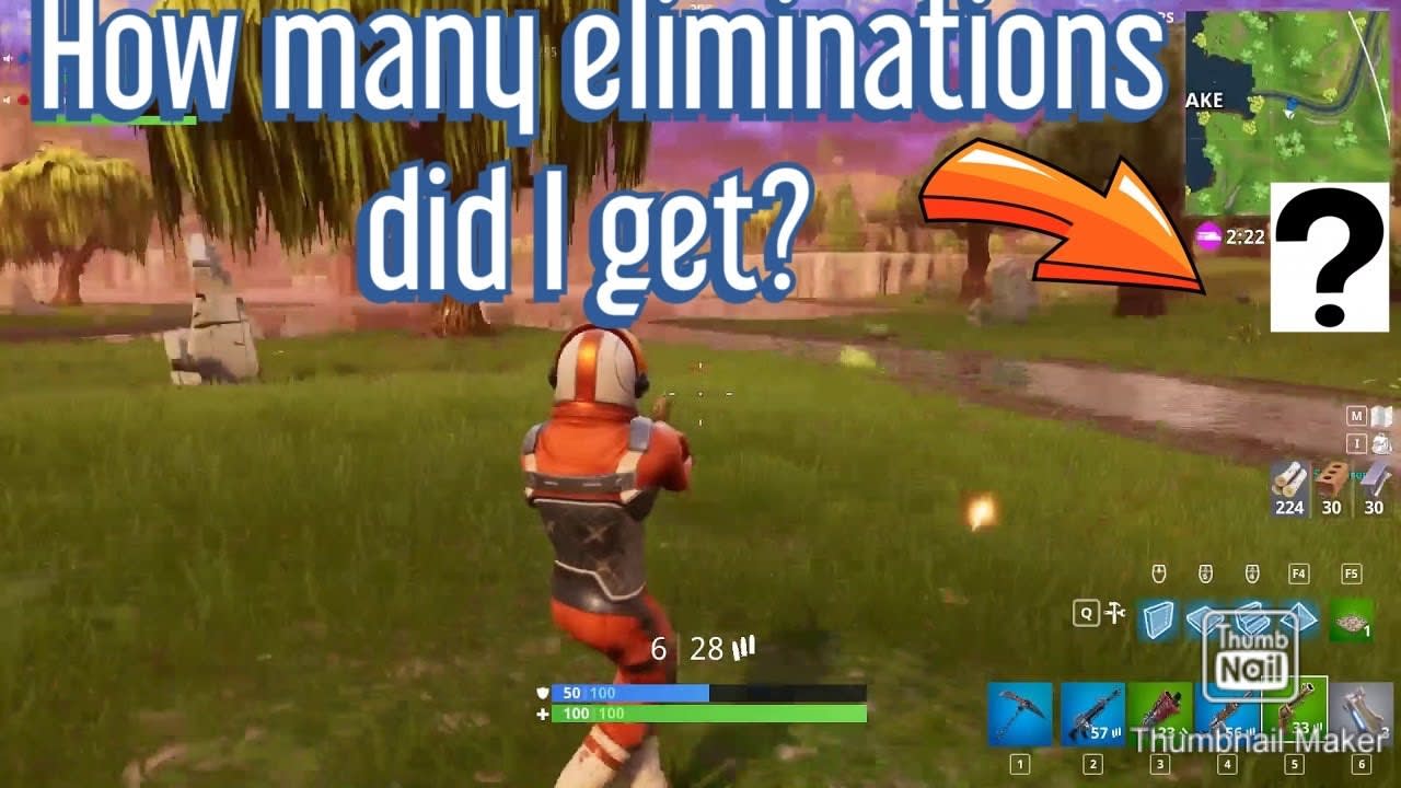 Trying to get the most eliminations in Fortnite